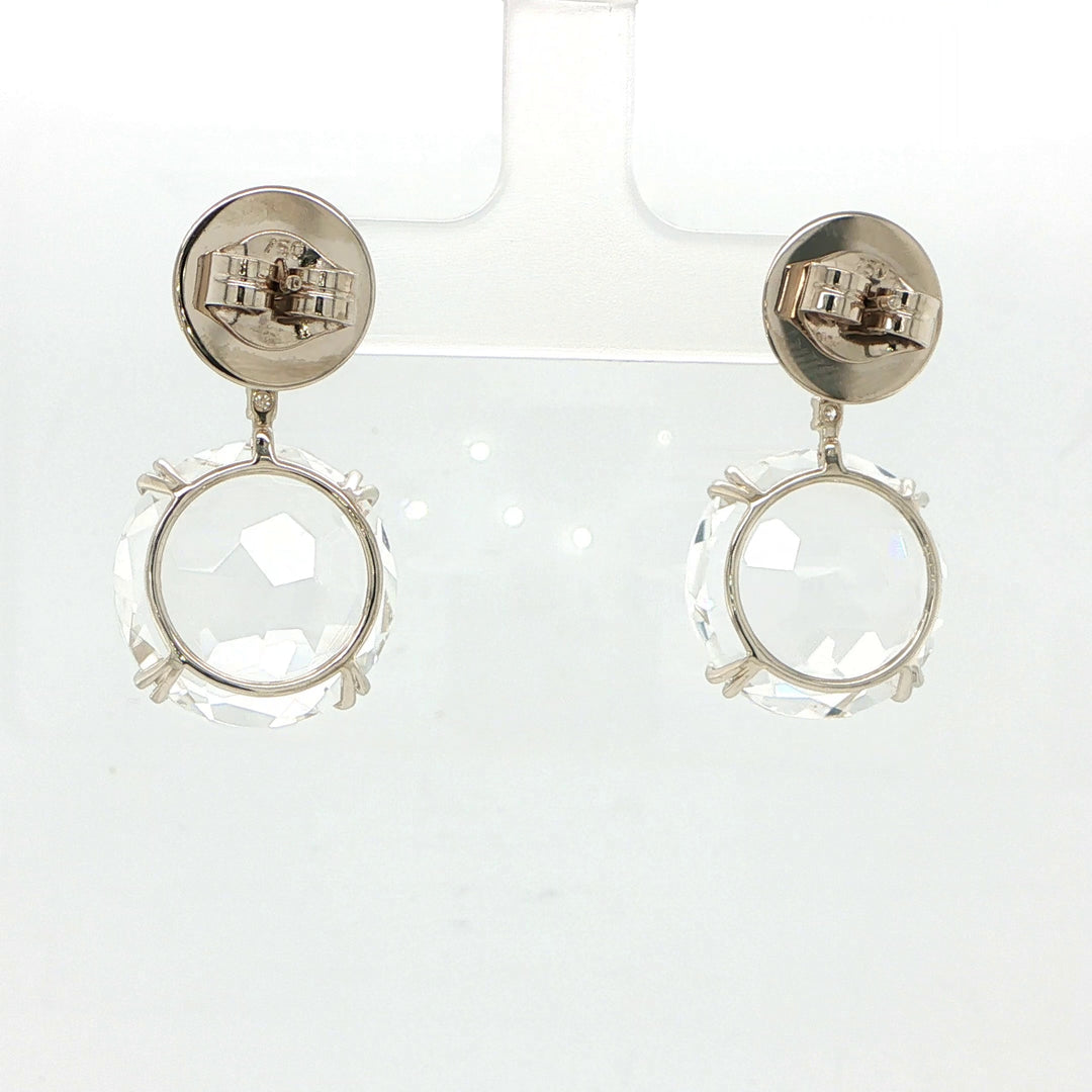 H. Stern 18K Noble Gold Cobblestone Quartz Drop Earrings