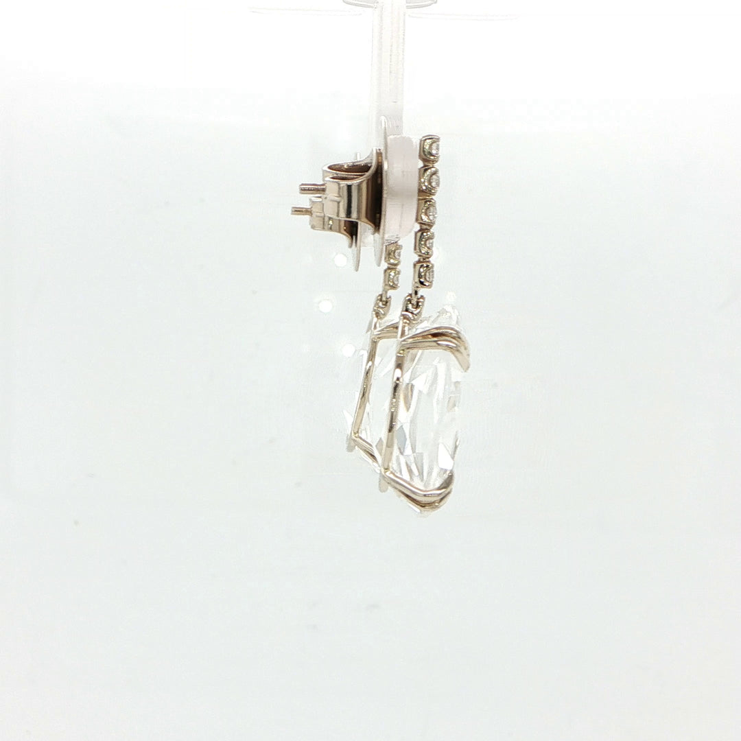 H. Stern 18K Noble Gold Cobblestone Quartz Drop Earrings
