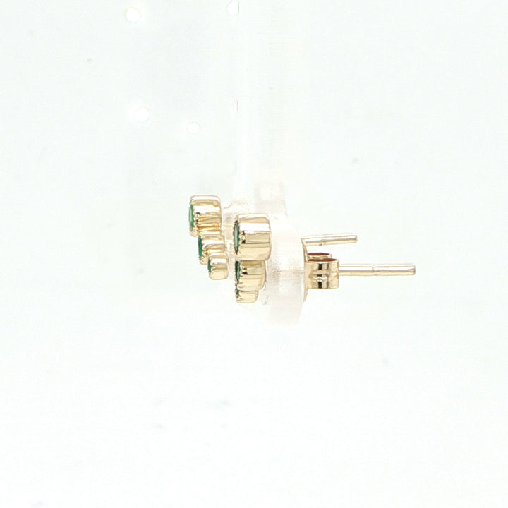 14K Yellow Gold Emerald Ear Crawler