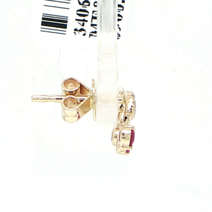 14K Yellow Gold Cherry Earrings