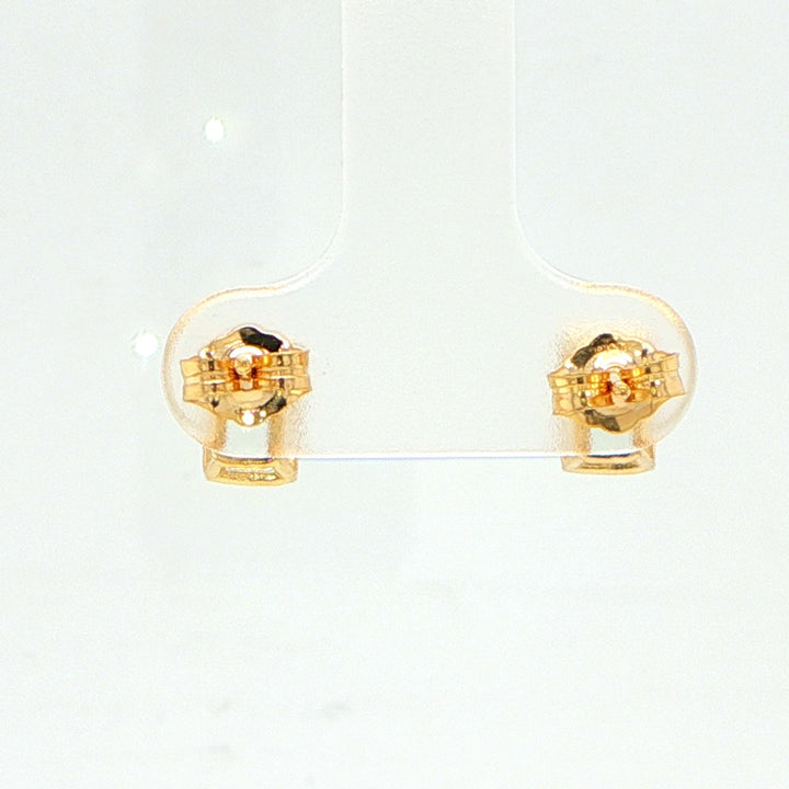 14K Yellow Gold Aquamarine Stud Earrings