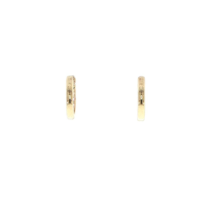 14K Yellow Gold Sapphire & Spinel Huggie Earrings