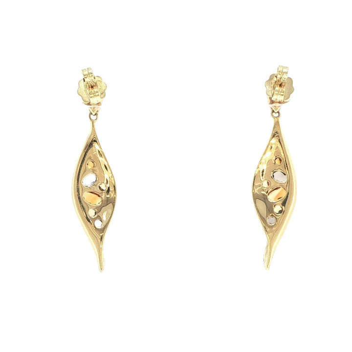 14K Yellow Gold Multi-Gemstone & Diamond Twist Drop Earrings