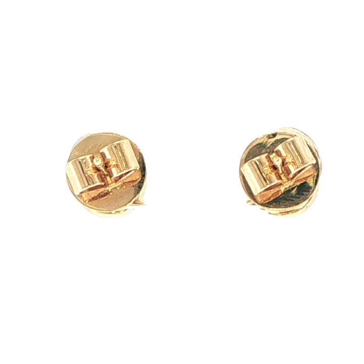 18K Yellow Gold Sapphire Stud Earrings