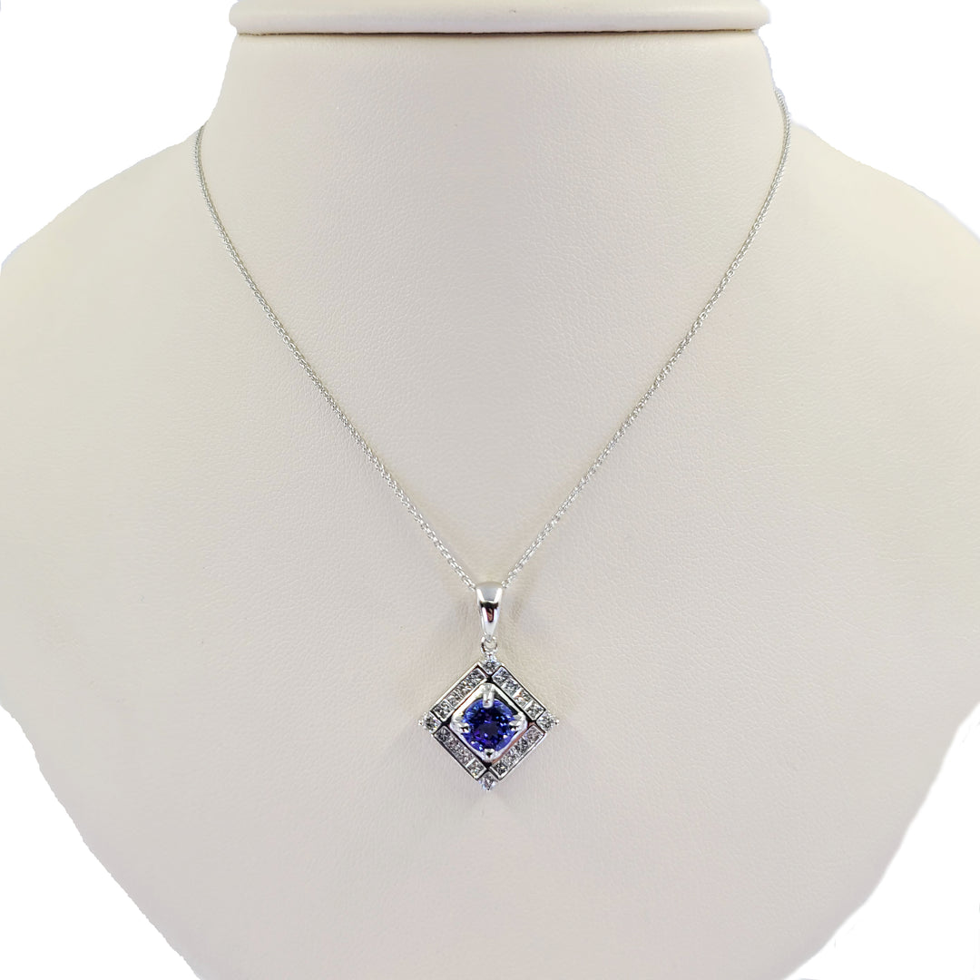 Tanzanite and Diamond Pendant Necklace