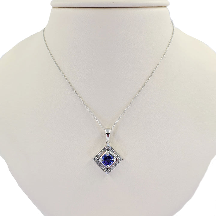 Tanzanite and Diamond Pendant Necklace