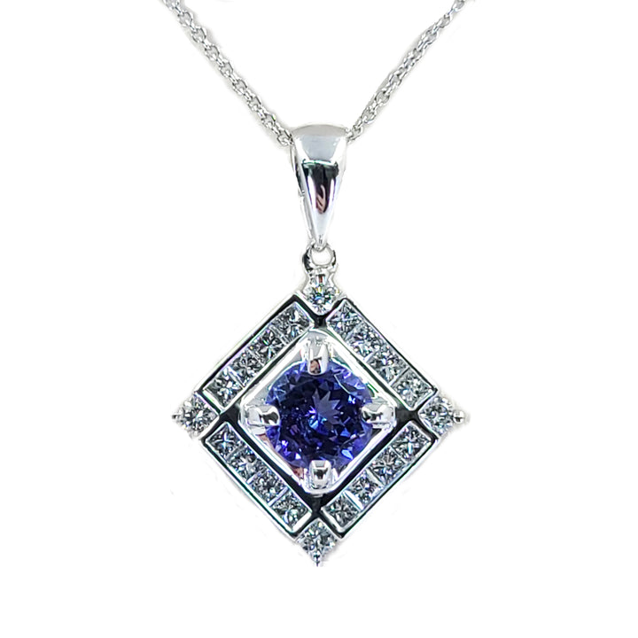 Tanzanite and Diamond Pendant Necklace