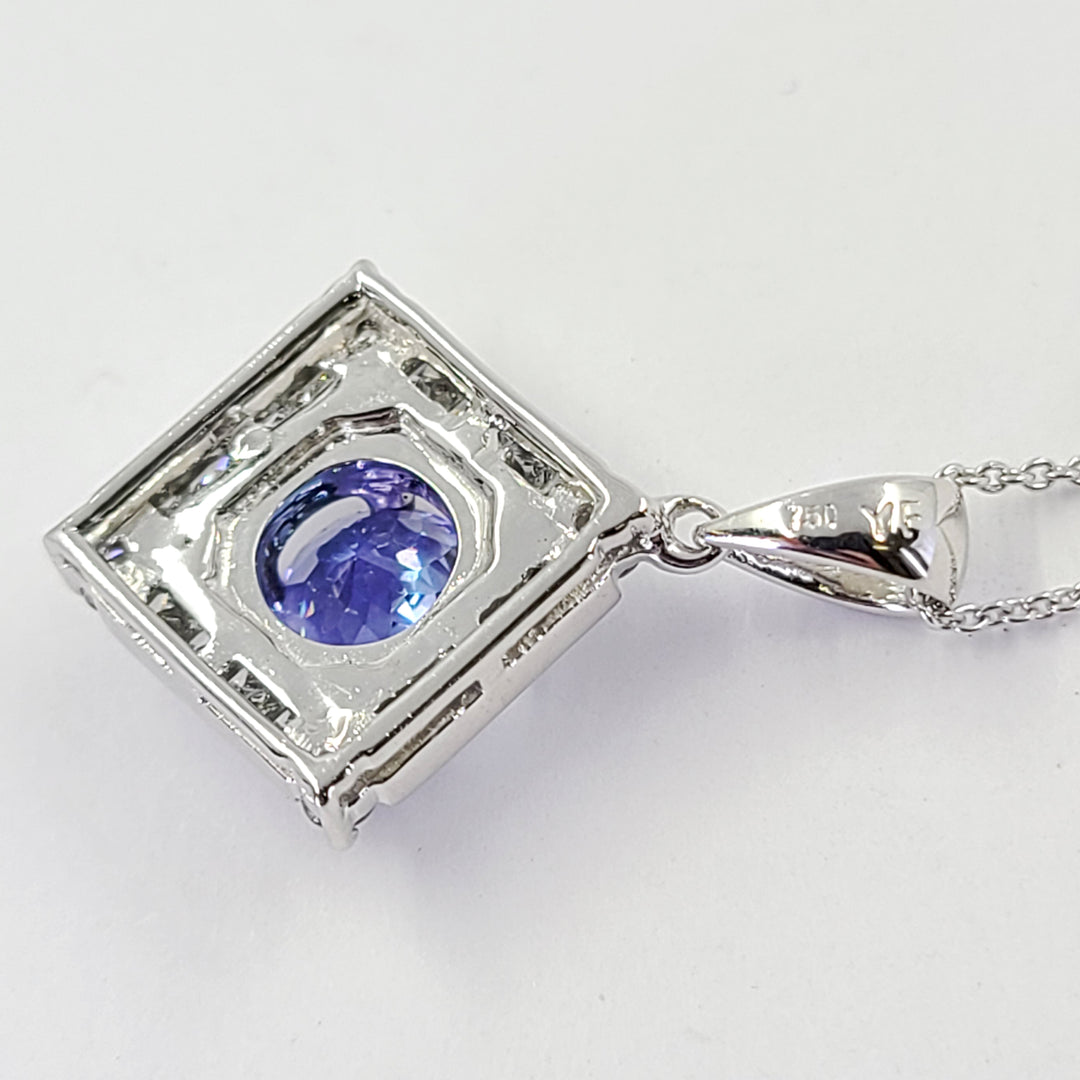 Tanzanite and Diamond Pendant Necklace