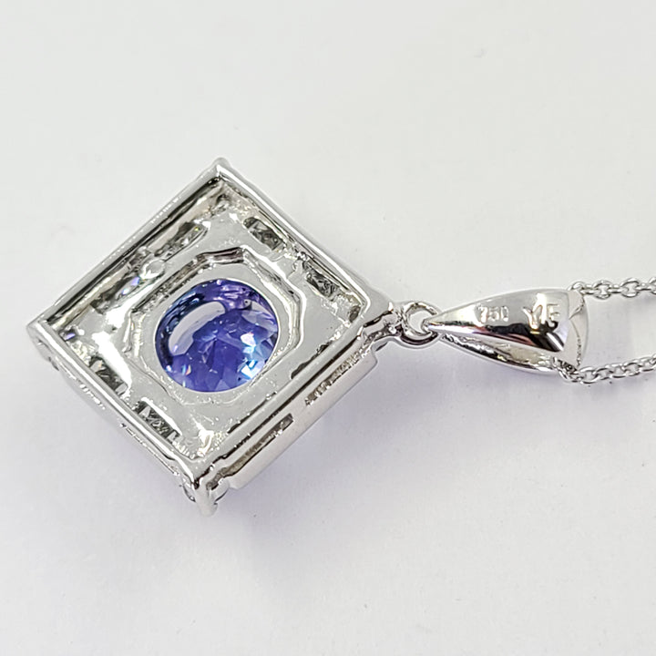 Tanzanite and Diamond Pendant Necklace