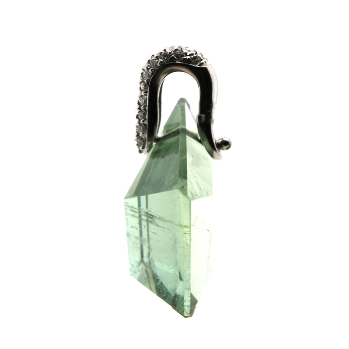 Sam Getz Green Beryl and Diamond Pendant