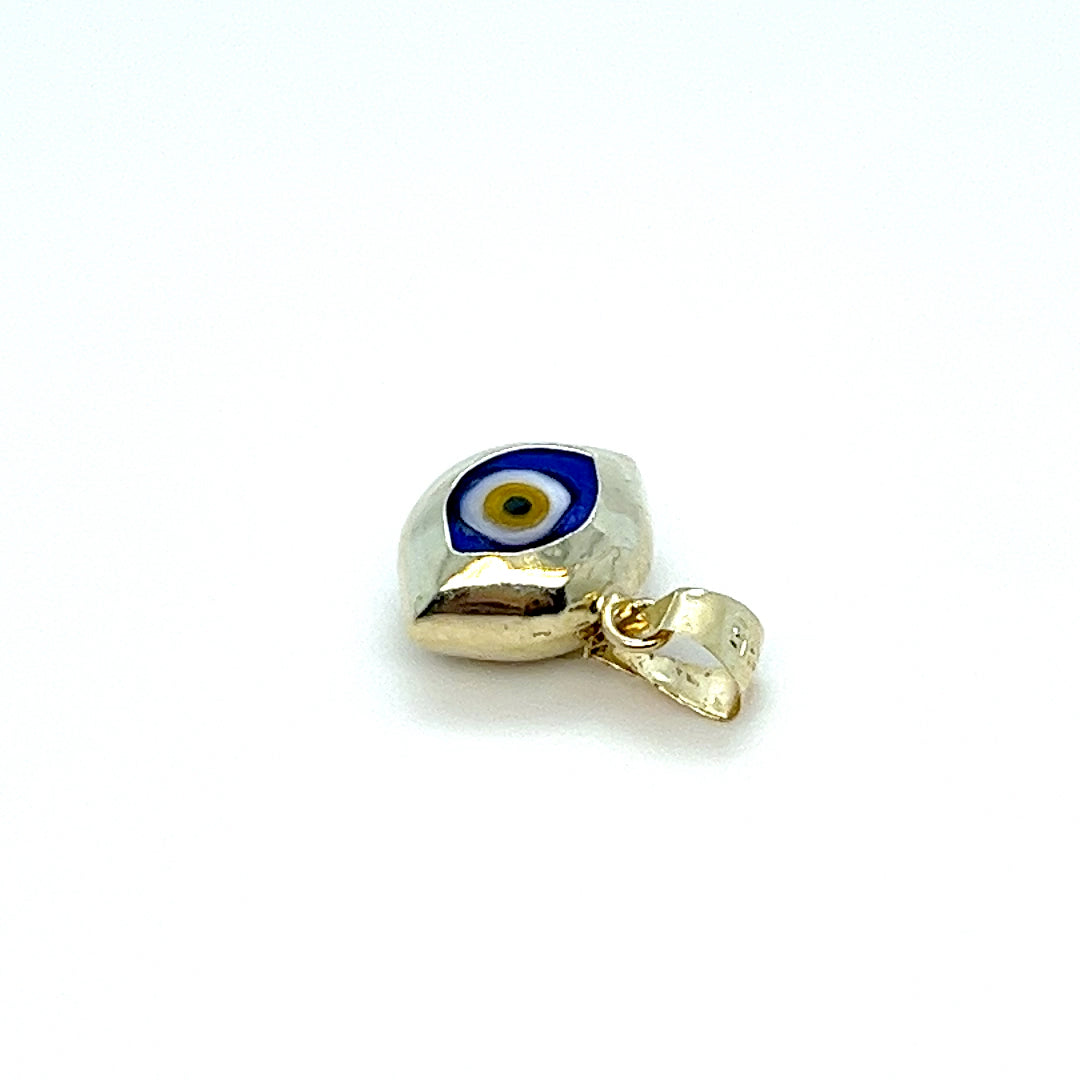 14K Yellow Gold Evil Eye Charm
