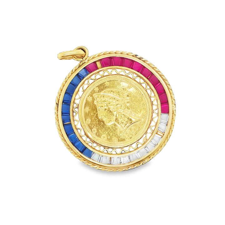 22K 1894 U.S. $5 Liberty Gold Coin Pendant