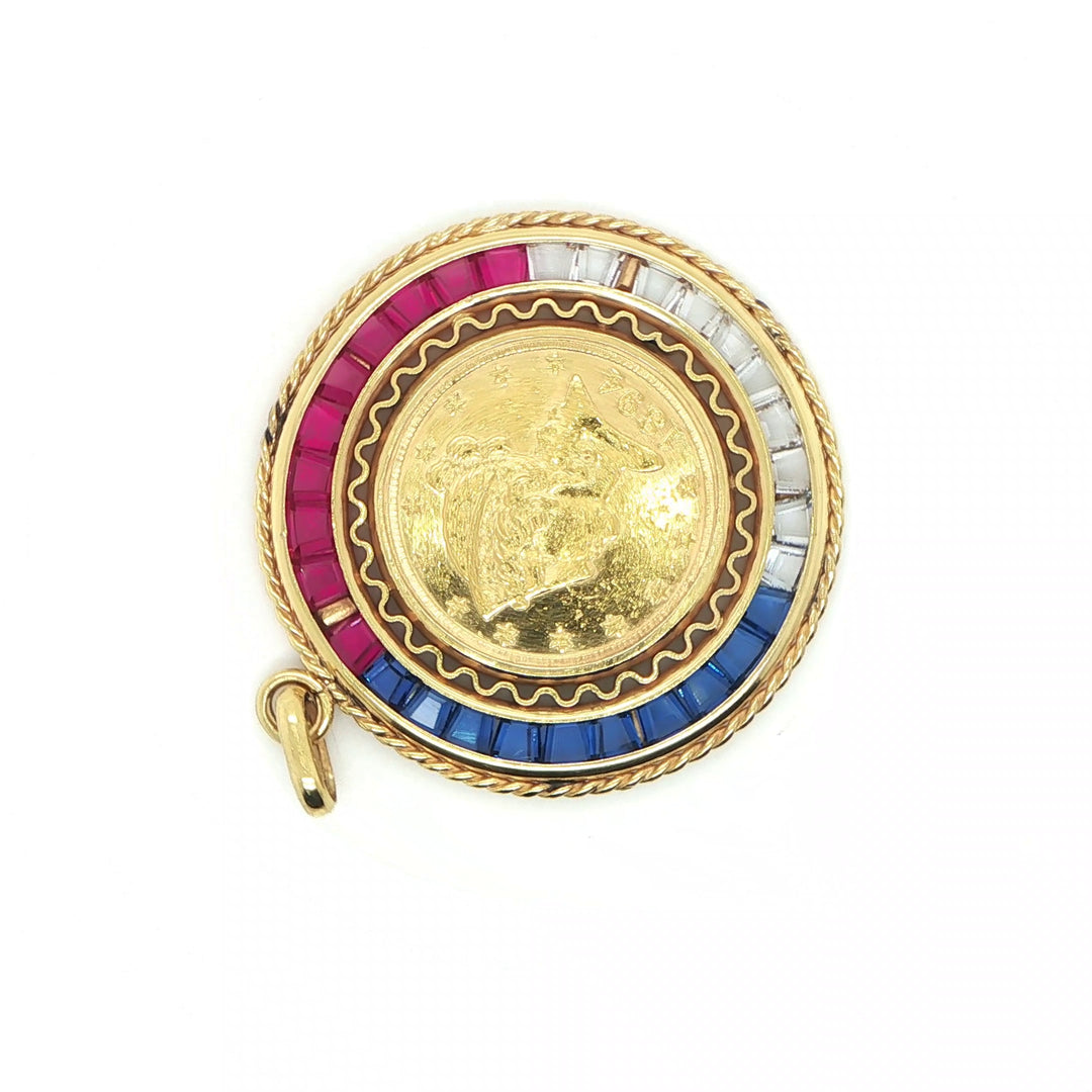 22K 1894 U.S. $5 Liberty Gold Coin Pendant