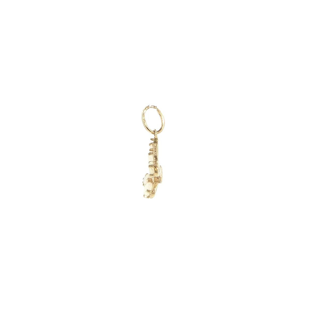 14K Yellow Gold Australian Opal Butterfly Pendant