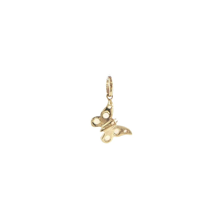 14K Yellow Gold Australian Opal Butterfly Pendant