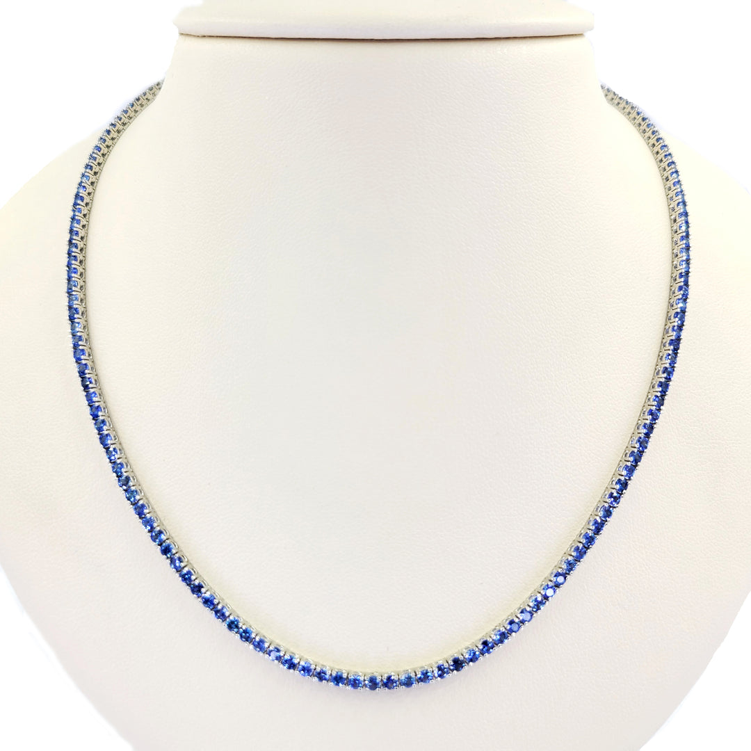 Sapphire Line Necklace