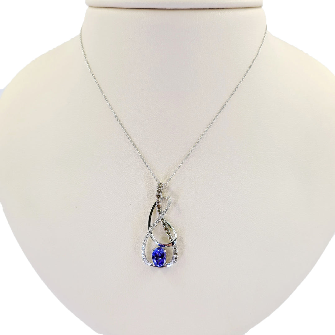 Tanzanite and Diamond Pendant Necklace