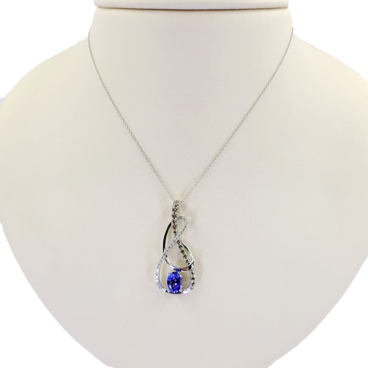 Tanzanite and Diamond Pendant Necklace