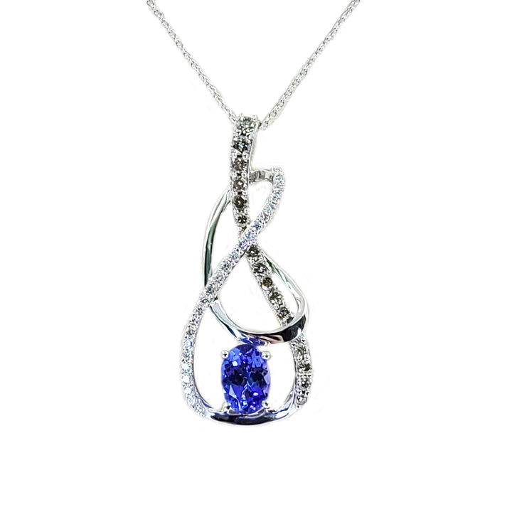 Tanzanite and Diamond Pendant Necklace