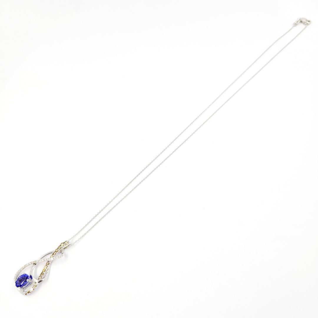 Tanzanite and Diamond Pendant Necklace