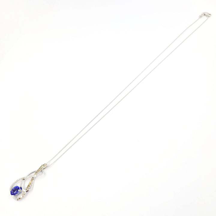 Tanzanite and Diamond Pendant Necklace