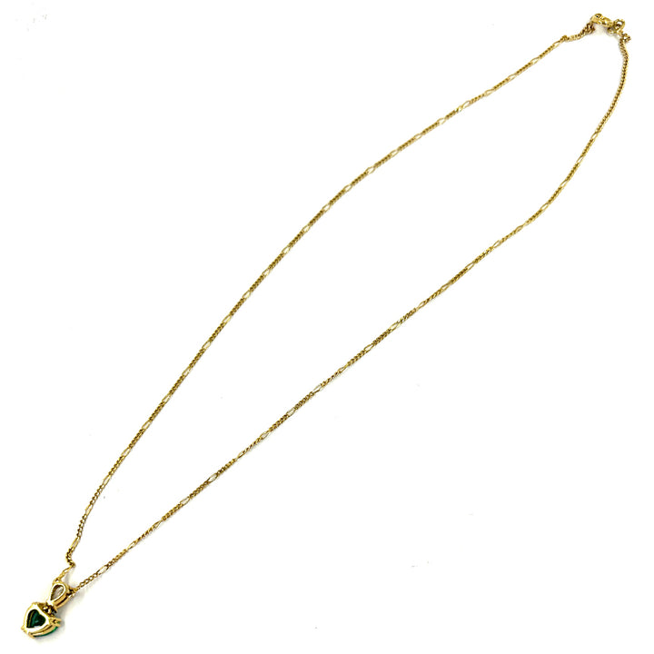 Zambian Emerald and Diamond Pendant Necklace