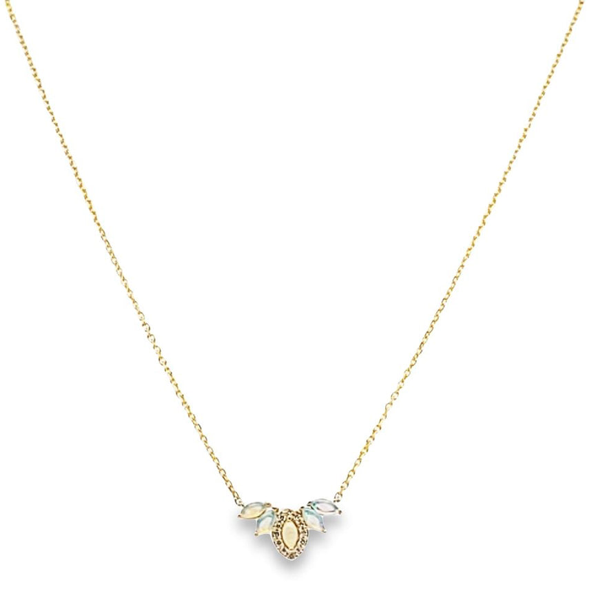 Australian Opal and Diamond Necklace