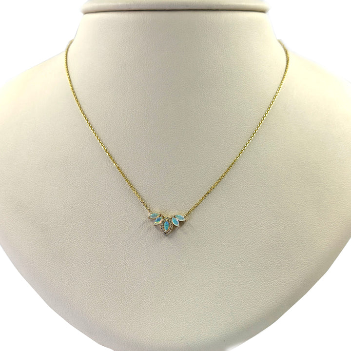 Australian Opal and Diamond Necklace