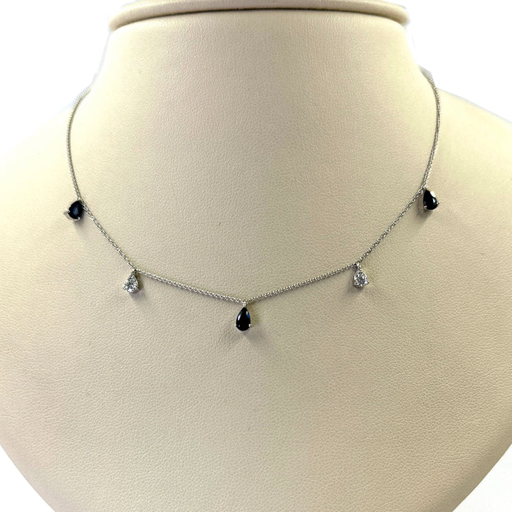 Sapphire and Diamond Necklace