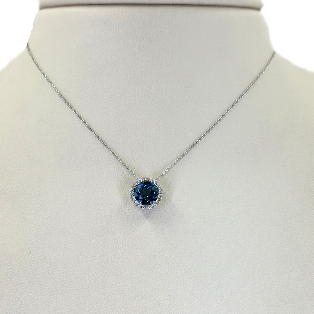 Blue Topaz Pendant Necklace