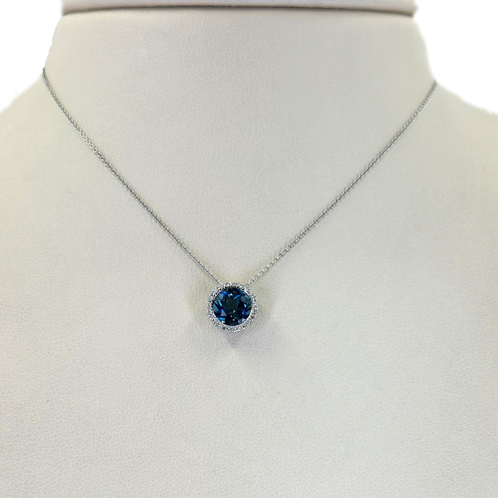 Blue Topaz Pendant Necklace