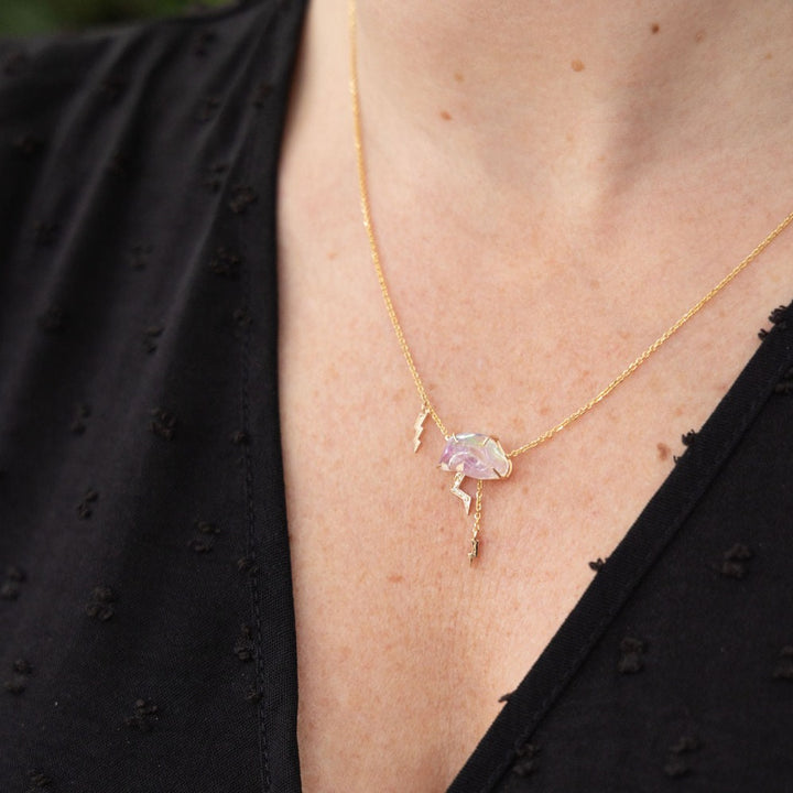 Opal Cloud Lightning Necklace