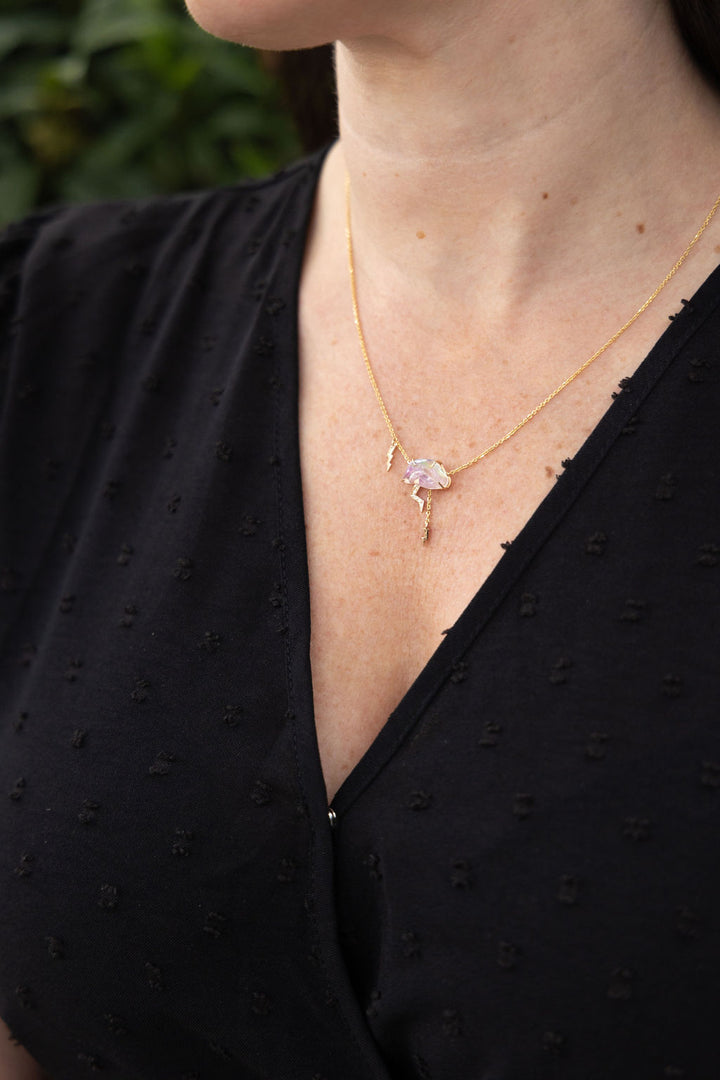 Opal Cloud Lightning Necklace