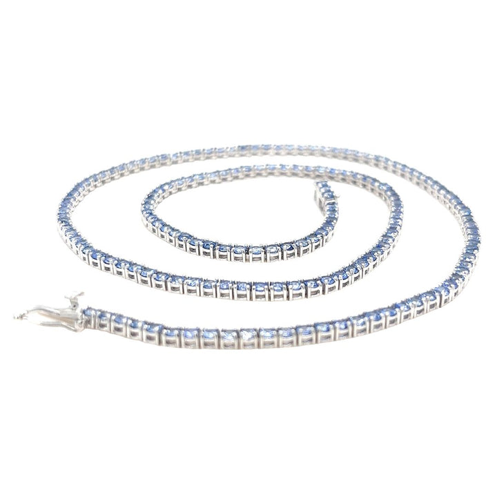 Sapphire Line Necklace