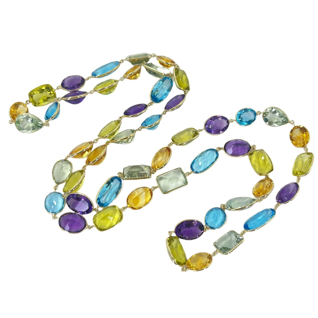 Multi Color Gemstone Necklace