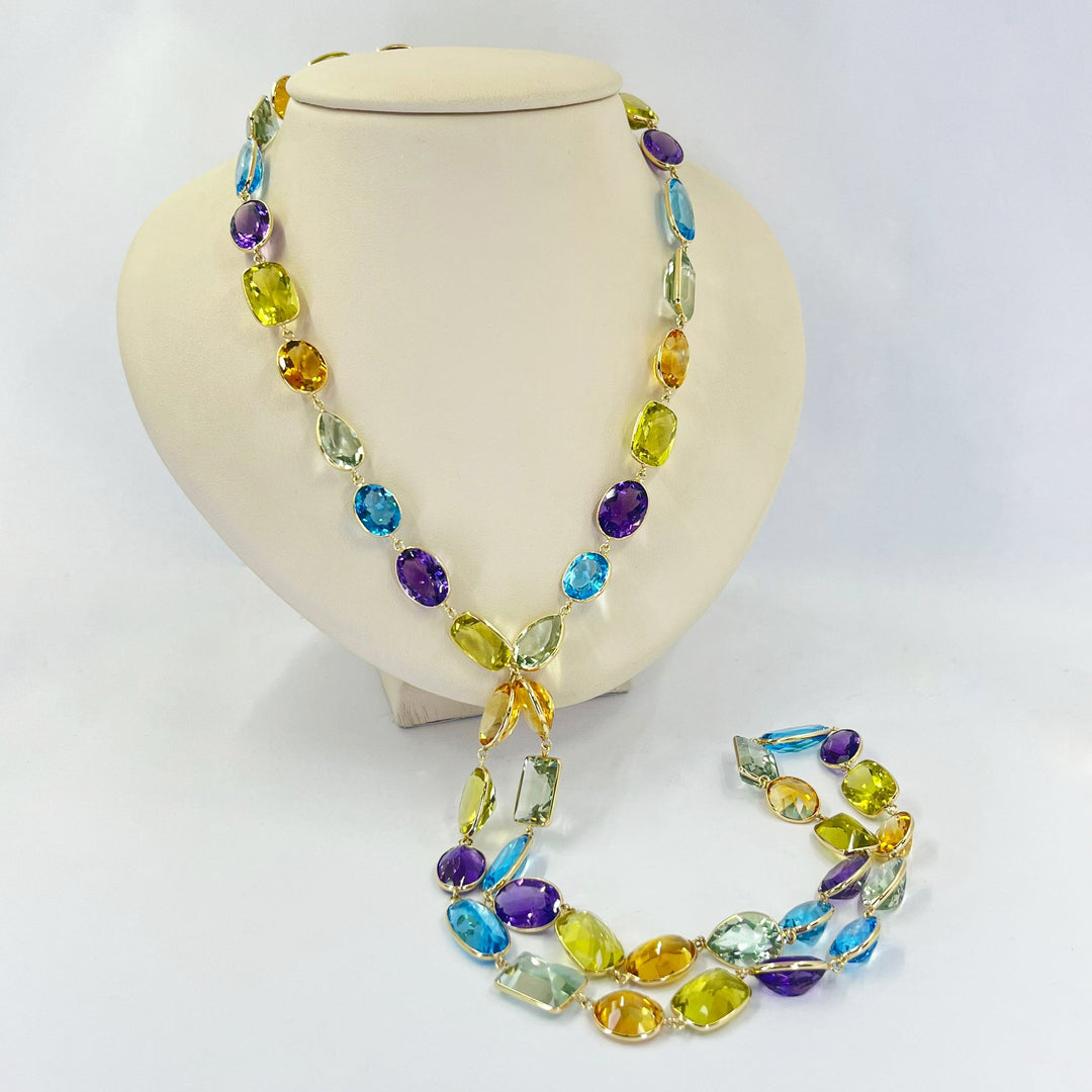 Multi Color Gemstone Necklace