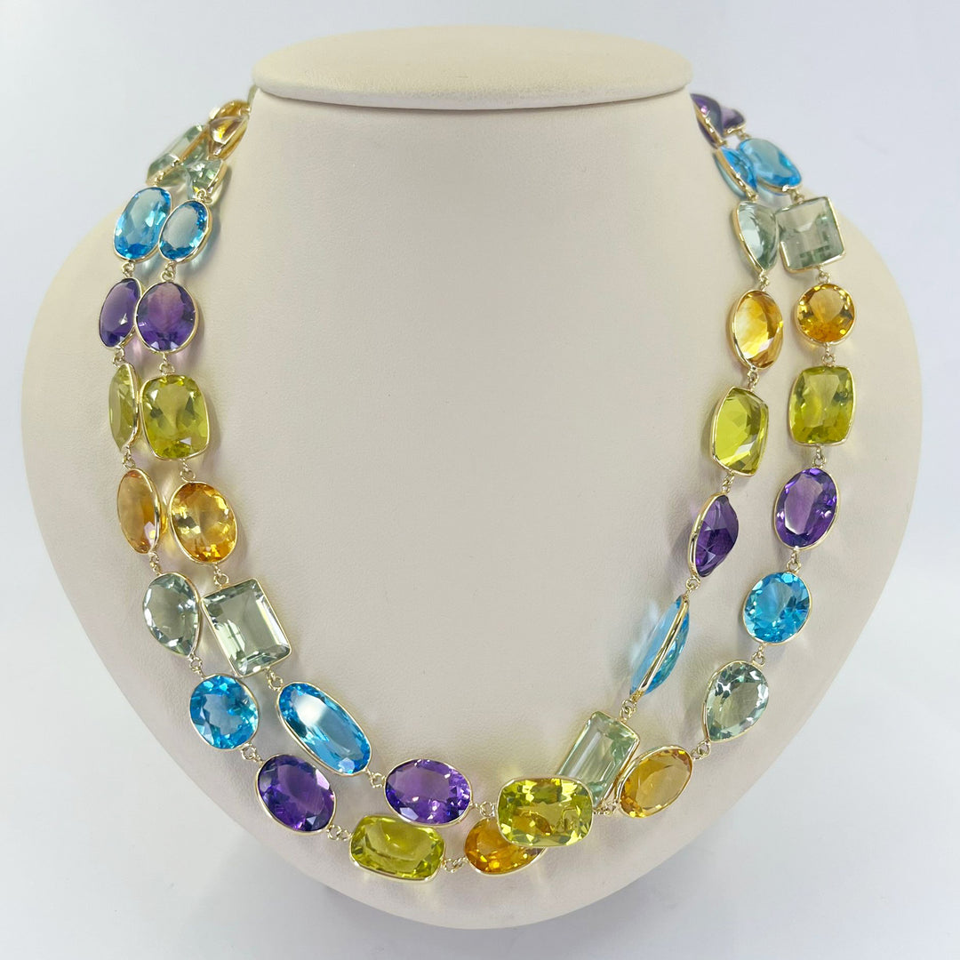 Multi Color Gemstone Necklace