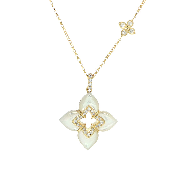 Roberto Coin Venetian Princess 18K Yellow Gold Floral Necklace