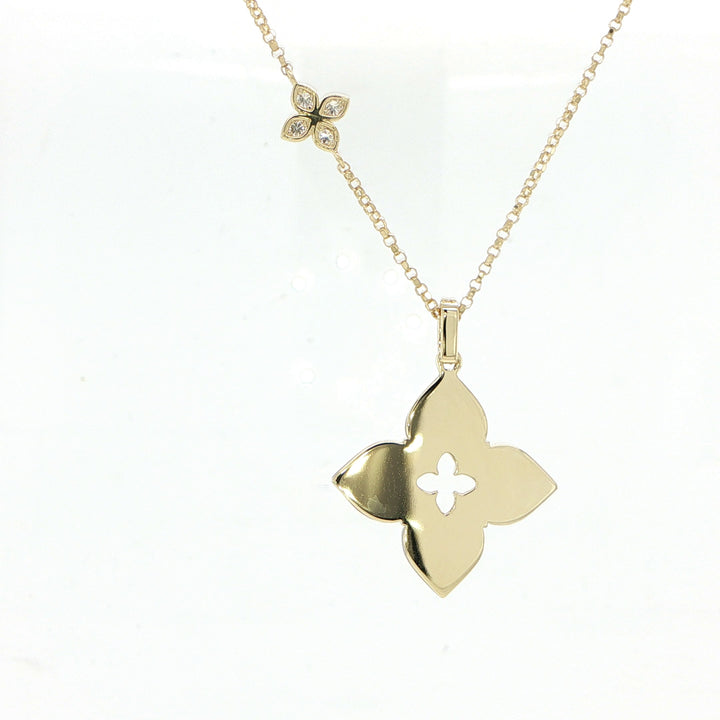 Roberto Coin Venetian Princess 18K Yellow Gold Floral Necklace