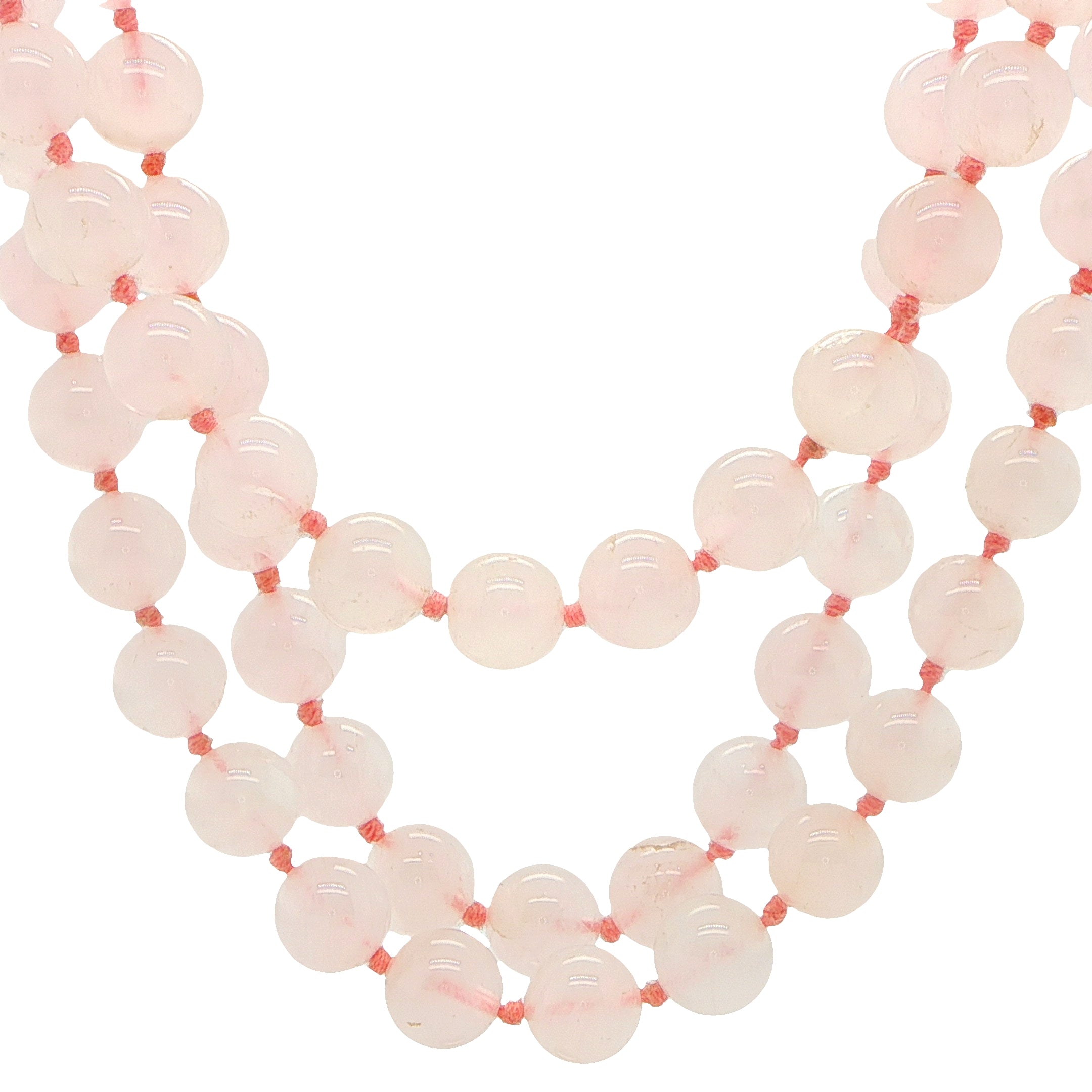 Rose Quartz Endless Necklace 36 Inch 8.5mm Coral Gables Jae's Jewelers