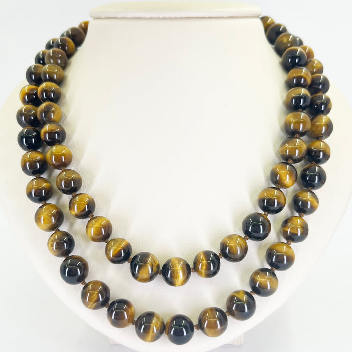 Gold Filled Tiger Eye Beaded Necklace