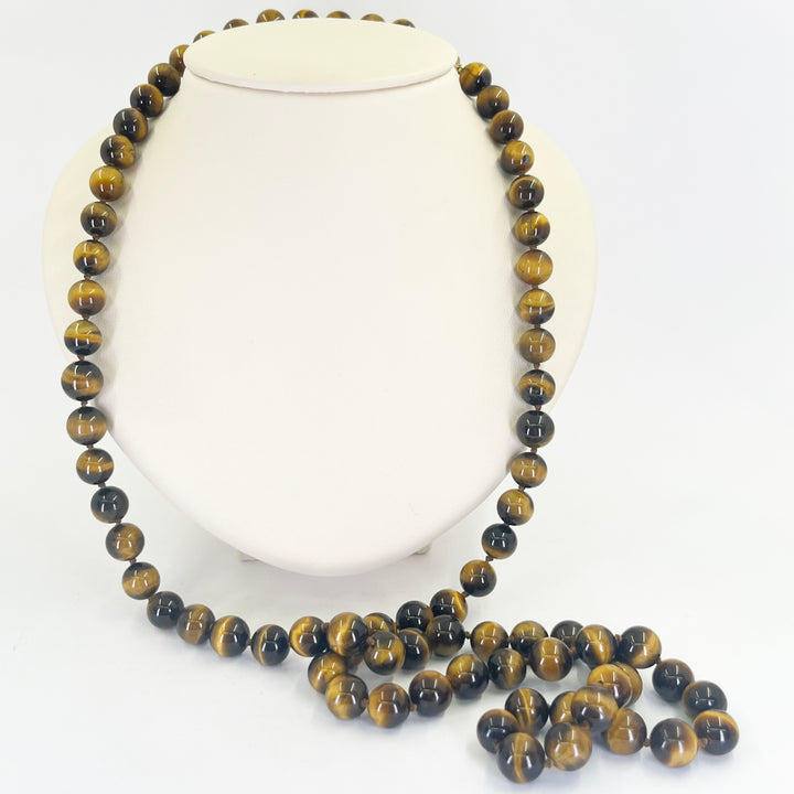 Gold Filled Tiger Eye Beaded Necklace