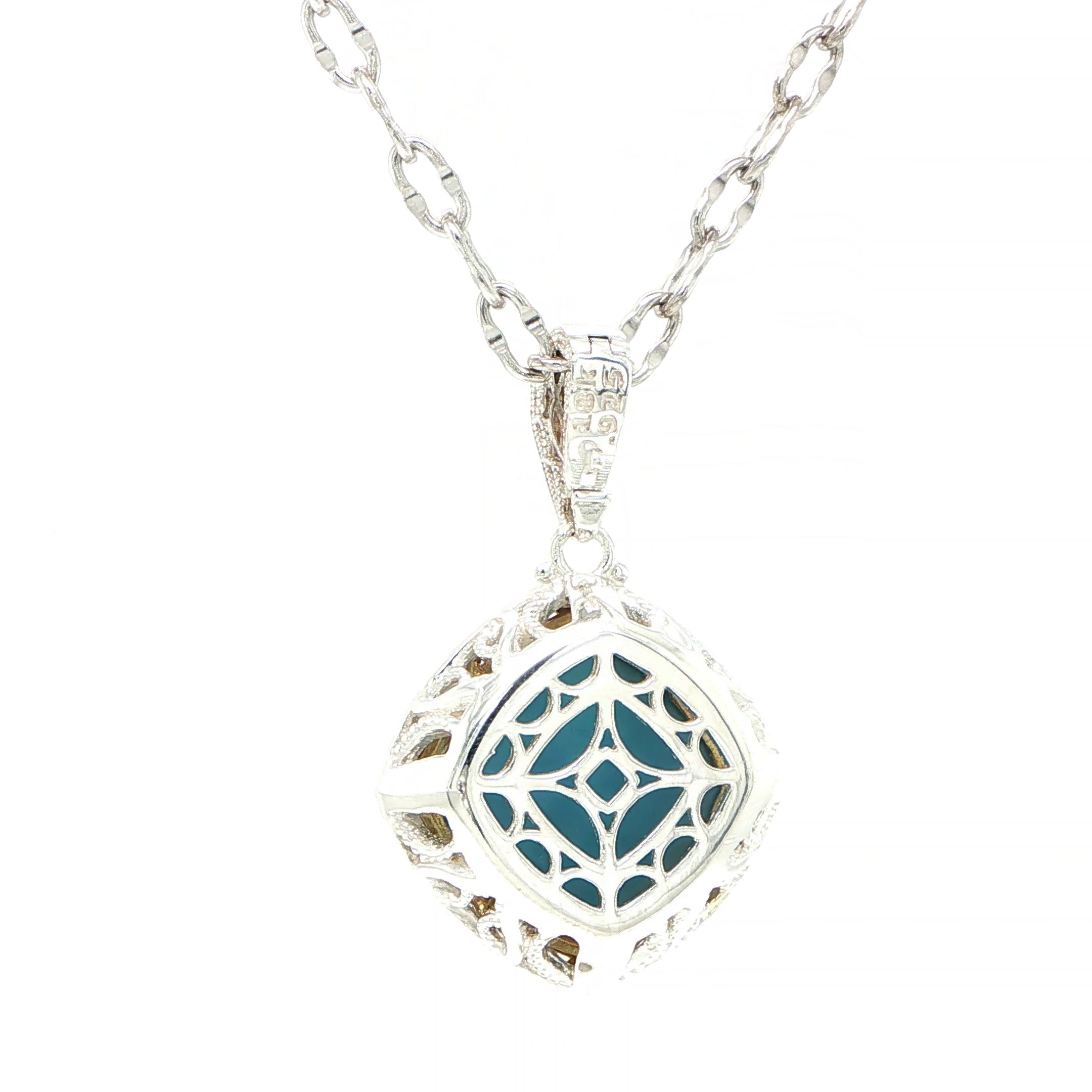 Tacori Barbados Turquoise Quartz Diamond Necklace Coral Gables