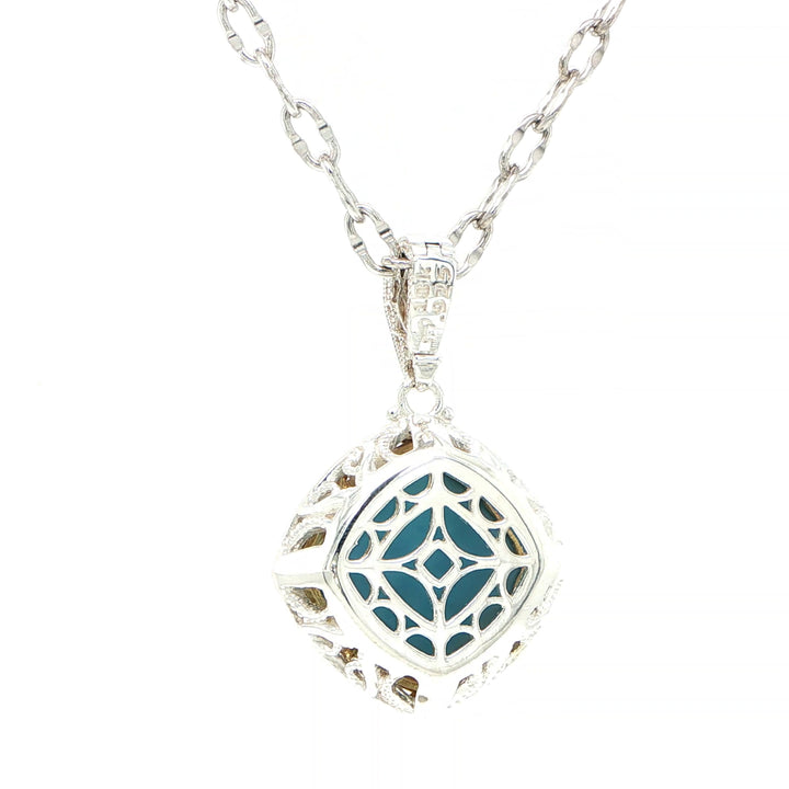 Tacori Barbados 18K Gold & Sterling Silver Turquoise Quartz Diamond Necklace