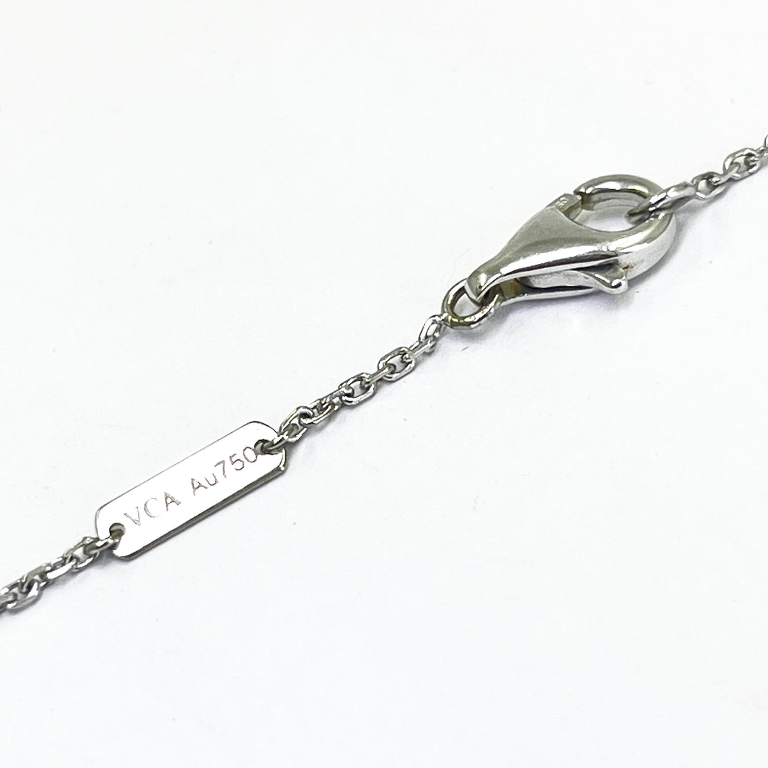 Van Cleef & Arpels Alhambra Mother of Pearl Necklace 18K White Gold