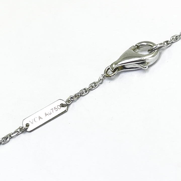 Van Cleef & Arpels Alhambra Mother of Pearl Necklace 18K White Gold