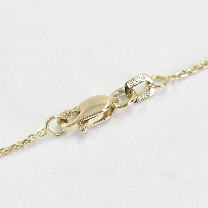 14K Yellow Gold Emerald Cross Necklace