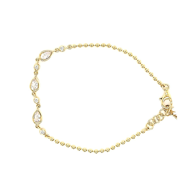 Pulsera de piedra lunar y diamantes
