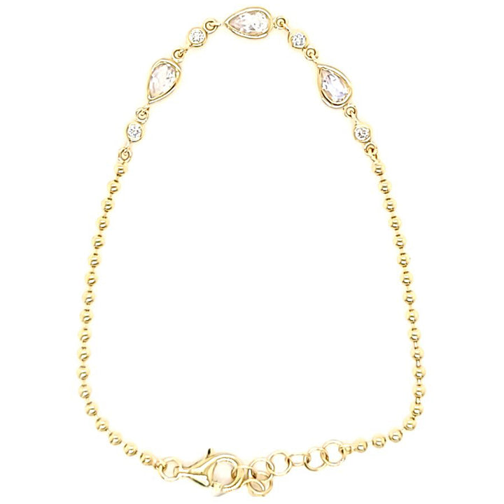 Pulsera de piedra lunar y diamantes