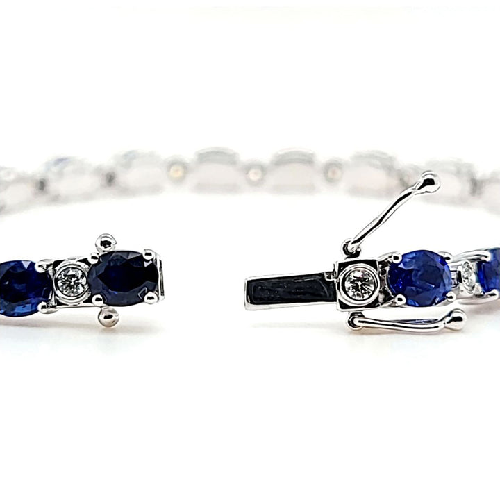 Oval Sapphire and Diamond Bracelet